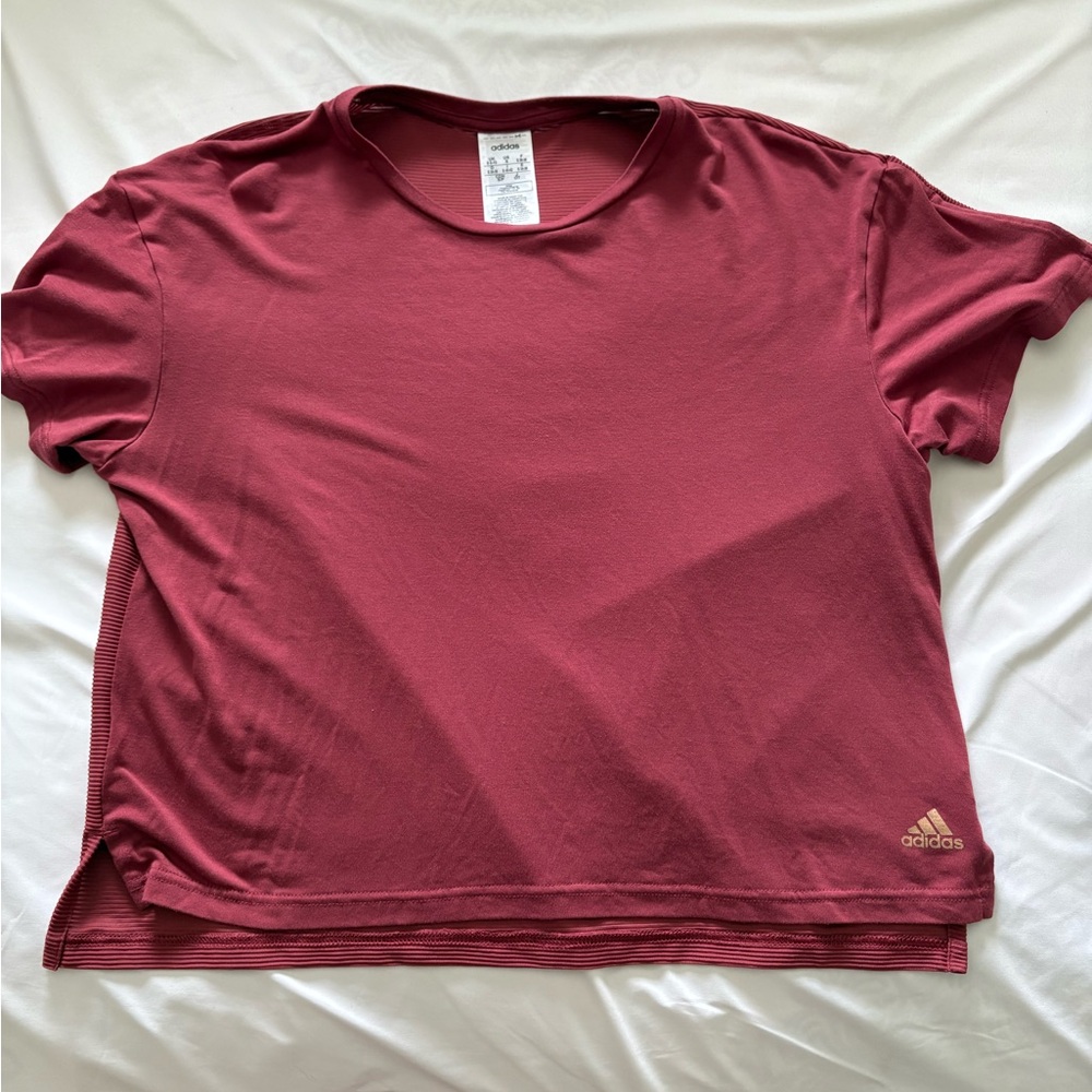 Adidas Women's Maroon T-Shirt
